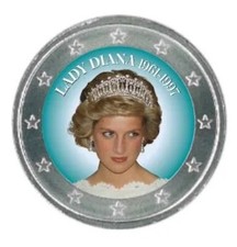 2 EURO - LADY DIANA COLORATO - SUBITO DISPONIBILE!!!