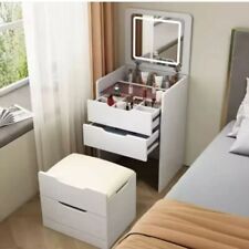 Mobile Toeletta Postazione Trucco Con Specchio Luci e Sgabello Nascosto Cassetti