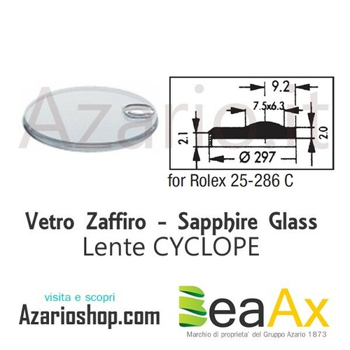 Vetro zaffiro rolex cyclope - vetro,