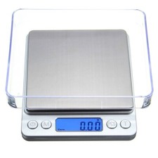 Bilancia di Precisione Digitale Bilancino Acciaio 0,1/ 2 kg Lcd Funzione Tara