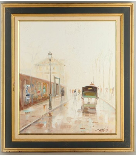 Dipinto olio vintage alfred - olio,