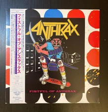 ANTHRAX Fistful Of Anthrax 1987 LP JAPAN ONLY OBI COMPLETE Metallica SLAYER