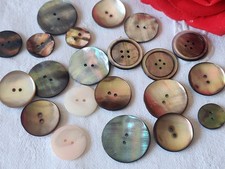 Lotto 20 Bottoni Vintage In Madreperla Assortimento 1,6 A 2,8 Cm Riferimento 578
