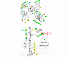 Fasce per pistone serie segmenti Motore fuoribordo Yamaha 4-5-6-8 cv codice-6E01