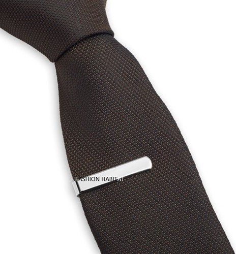 3cm uomo argento fermacravatta - 3cm,