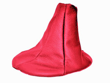 CUFFIA cambio in VERA PELLE ROSSA per FIAT PANDA 169 dal 2003 al 2011