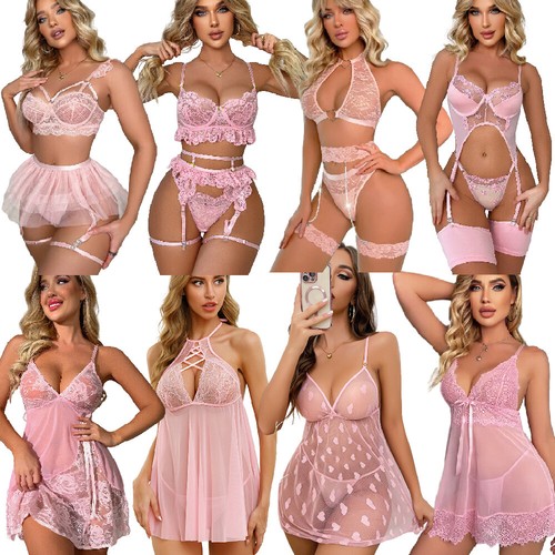 Sexy lingerie donna rosa pizzo - rosa,