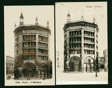due c.ill. PARMA - IL BATTISTERO  una del 1917  aff. e una nuova