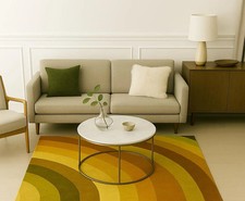 Tappeto in lana trapuntato a