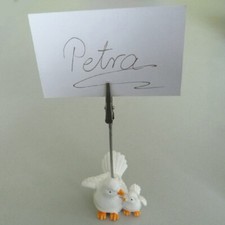 Porta Carte Segnaposto Carta da Tavolo Tag Nome Coppia di Colombe Tortore #2