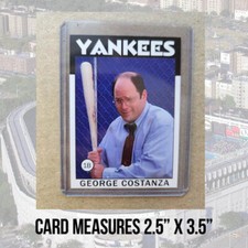 Carta Baseball Seinfeld George Costanza 1986 Stile Retrò NY Parodia + OGGETTI BONUS
