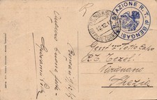 Cartolina Postale R.T. Bengasi 1915 Franchigia Militare Spezia Colonia Italiana