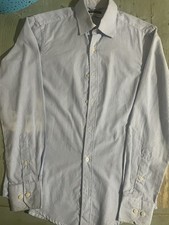 The Best Look Alcott Camicia Uomo Righe Azzurre Blu Bianco MAN Shirt Small S