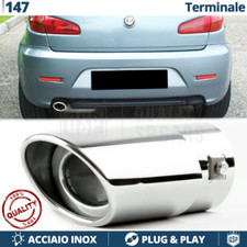 Terminale scarico ovale - 1x, di