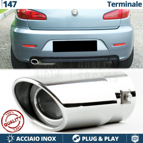 Terminale scarico ovale - 1x,