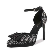 Decolte Scarpe Platform 12 cm Plateau Pelle Sintetica Grigio Nero 03421