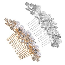  2 Pcs Accessori Capelli Matrimonio Pettine Per Da Sposa Cristallino Della