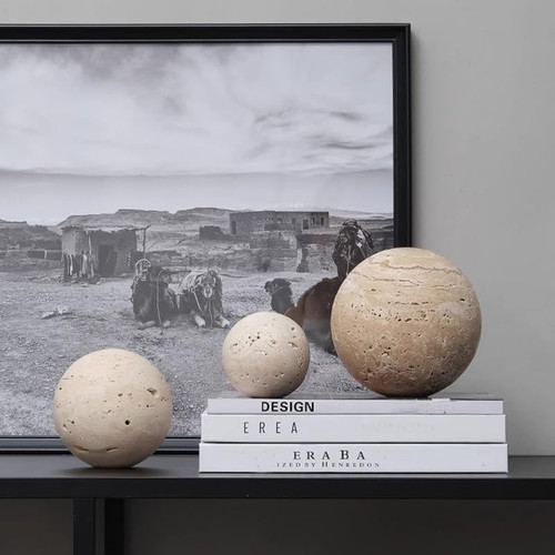 Sfera marmo travertino - in,
