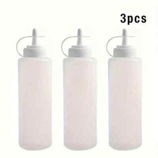 Set 3 Dispenser Plastica Olio Maionese Ketchup Salse Dosaolio Oliera Dosatore