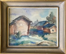 Acquerello Finlandia Paesaggio