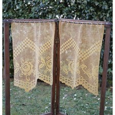 COPPIA TENDINE GIALLE  "Rose"