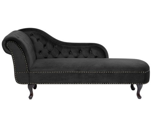 Chaise longue velluto nero - in,