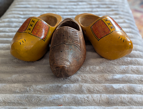 Vintage dutch wooden - clogs, lot