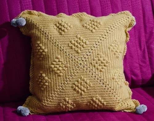 Cuscino lana fatto - cuscino, a