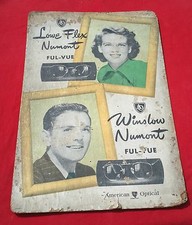 Insegna Vintage American Optical LoweFlex Winslow Numont Adv In Cartone CB405