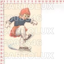 E8546 SPORT 1940 PATTINAGGIO GHIACCIO BAMBINA PATTINI ILLUSTRATORE ILLUSTRATOR
