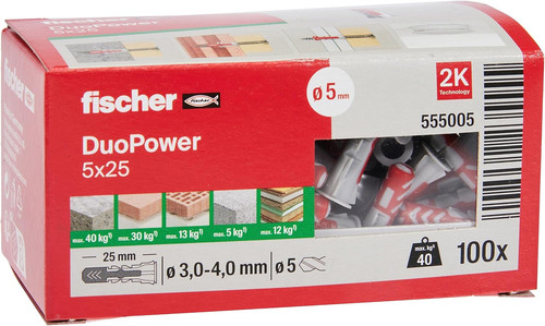 Tacos pared 5x25 duopower - 5x25,