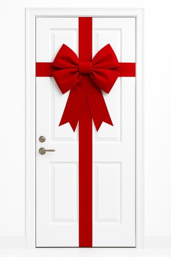 Decorazione fiocco rosso - , per