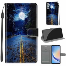 Night Road Moon Wallet Case