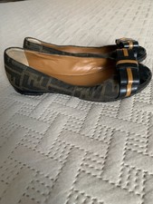 Ballerine tabacco FENDI Zucca