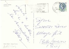 ANNULLO TARGHETTA DENOMINAZIONE DI ORIGINE DEI VINI CARTOLINA ACQUI TERME