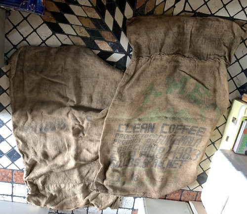 Vintage sacchi juta caffe - 2x,