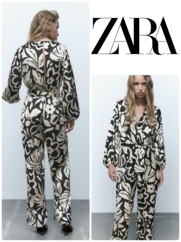 Zara woman long print jumpsuit - woman,