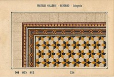 Stampa antica PAVIMENTO A MOSAICO Piastrelle Mattonelle C 724 1910 Antique print