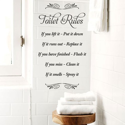Regole vinile parete bagno - regole,