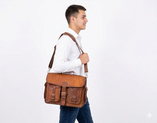 16 in pelle vintage valigetta