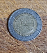MONETA da due 2 euro Repubblica Tedesca con omino stilizzato WWU 1999-2009 RARA