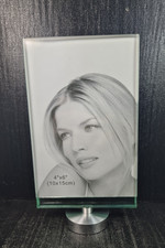 invotis portafoto cristallo girevole cm 10 x 15 con base acciaio