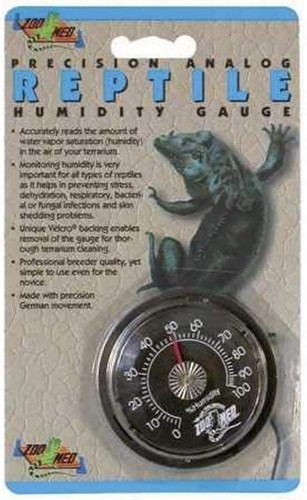 Zoomed reptile humidity gauge - zoomed,