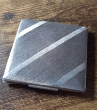 Scatola-Porta Tabacco-tabacchiera-da Fiuto- argento  anni 50