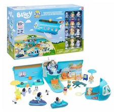Bluey Mega Playset Aereo Trasformabile 3 in 1 con 12 Personaggi e Suoni