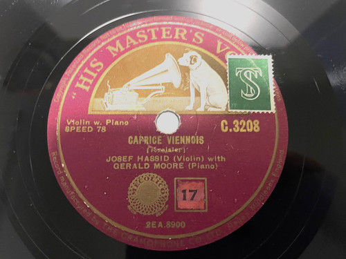 78rpm josef hassid - hassid, (violin)