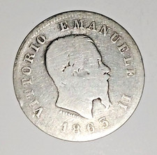 REGNO D' ITALIA MONETA VITTORIO EMANUELE II° 1863 M - ARGENTO - CIRCOLATA