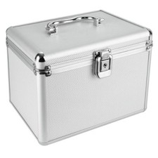 Mediarange Silver Aluminium Look 120 CD DVD DJ archiviazione custodia da volo custodia BOX79
