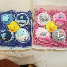 Twin Baby Onesie "Cupcake" Box Doccia Regalo, Regalo Completo Bambino,