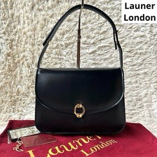 Borsa formale Launer London monospalla in pelle nera originale